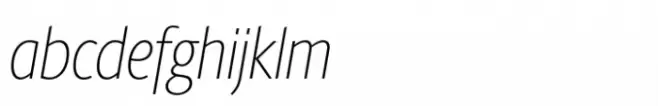 Berlingske Sans Condensed Std Extralight Italic