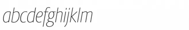 Berlingske Sans Condensed Std Thin Italic