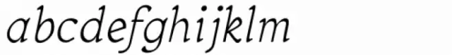 Budinger Oldstyle Light Italic