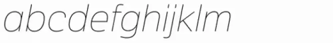 Crique Grotesk UltraLight Italic