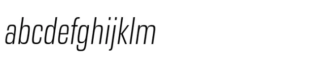Eurostile Next Paneuropean Condensed Light Italic