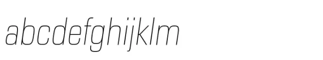 Eurostile Next Paneuropean Narrow Ultra Light Italic