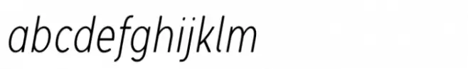 Lite On Condensed Light Italic