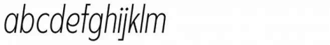 Lucifer Sans Condensed Thin Italic