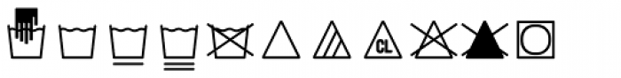 Monostep Washing Symbols Rounded Thin