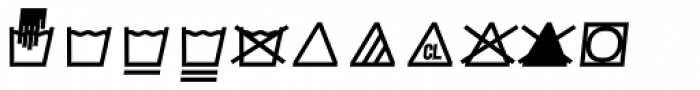 Monostep Washing Symbols Straight Light Italic