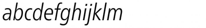 Neue Frutiger Pro Condensed Light Italic