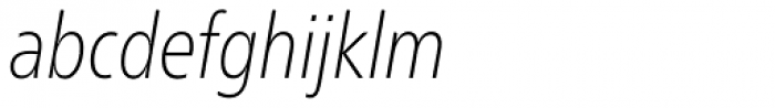 Neue Frutiger Pro Condensed Thin Italic