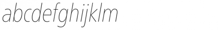 Neue Frutiger Pro Condensed UltraLight Italic