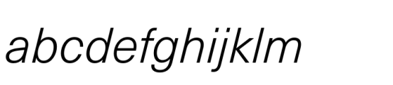 Neue Haas Unica Paneuropean Light Italic