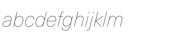 Neue Haas Unica Paneuropean Ultra Light Italic