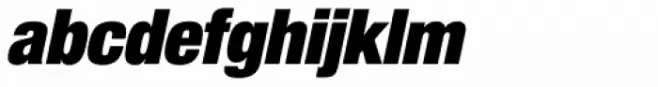 Neue Helvetica Paneuropean 107 Extra Black Condensed Oblique