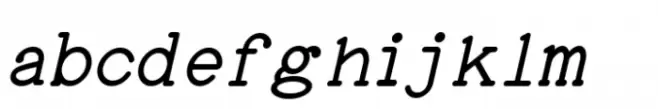 Nostalgic Typewriter Bold Italic