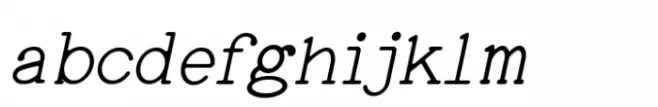 Nostalgic Typewriter Regular Italic