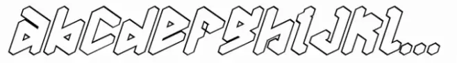 PENROSE Geometric B Mask Line  Italic