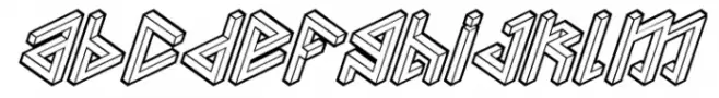 PENROSE Geometric Outline Bold Italic