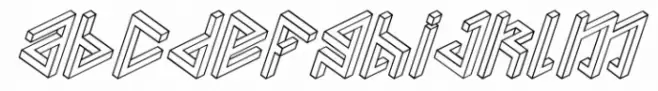 PENROSE Geometric Outline Italic