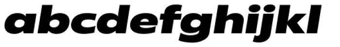 Radiate Sans Extra Bold Semi Expanded Italic