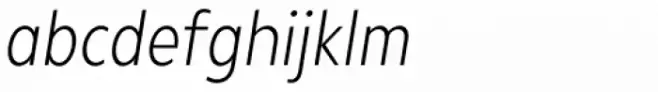 Radiate Sans Light Condensed italic