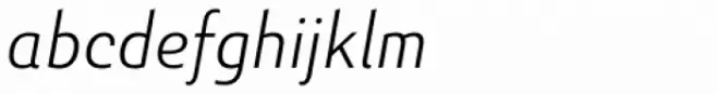 Senlot Sans Norm Thin Italic