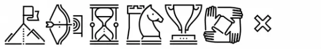 Square Line Icons Business Work 1
