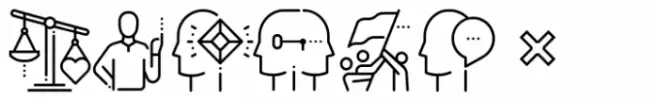 Square Line Icons Business Work 2