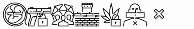 Square Line Icons Politics Poli 2