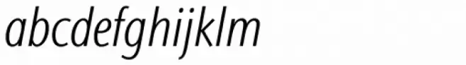 Stone Sans II Pro Condensed Light Italic