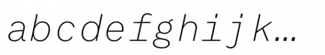 Suffix Extra Light Italic