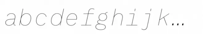 Suffix Thin Italic