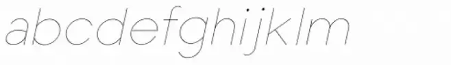 Toma Sans Hairline Italic