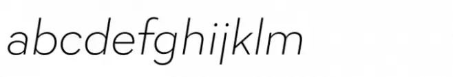 Unicore Extralight Italic