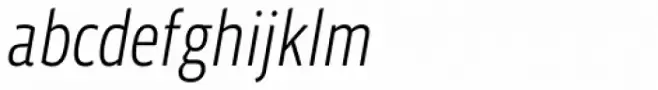 Vista Sans Narrow Light Italic
