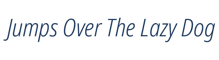 Noto Sans Condensed Light Italic font — pangram preview