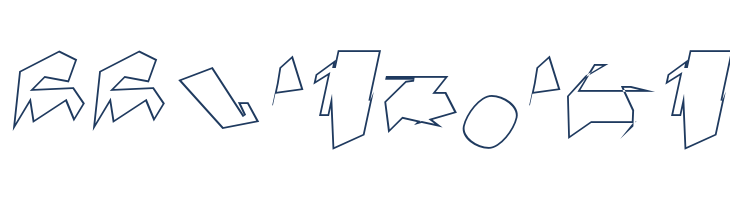 Siberia Wide Outline Oblique font — Lorem ipsum body text preview