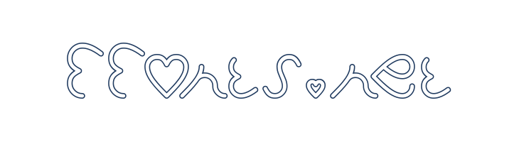 I Love You-Hollow font — Lorem ipsum body text preview